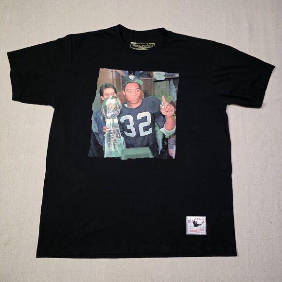 Mitchell & Ness Mens X Super Bowl Marcus Allen Raider T-Shirt Black Size Large - Picture 1 of 7